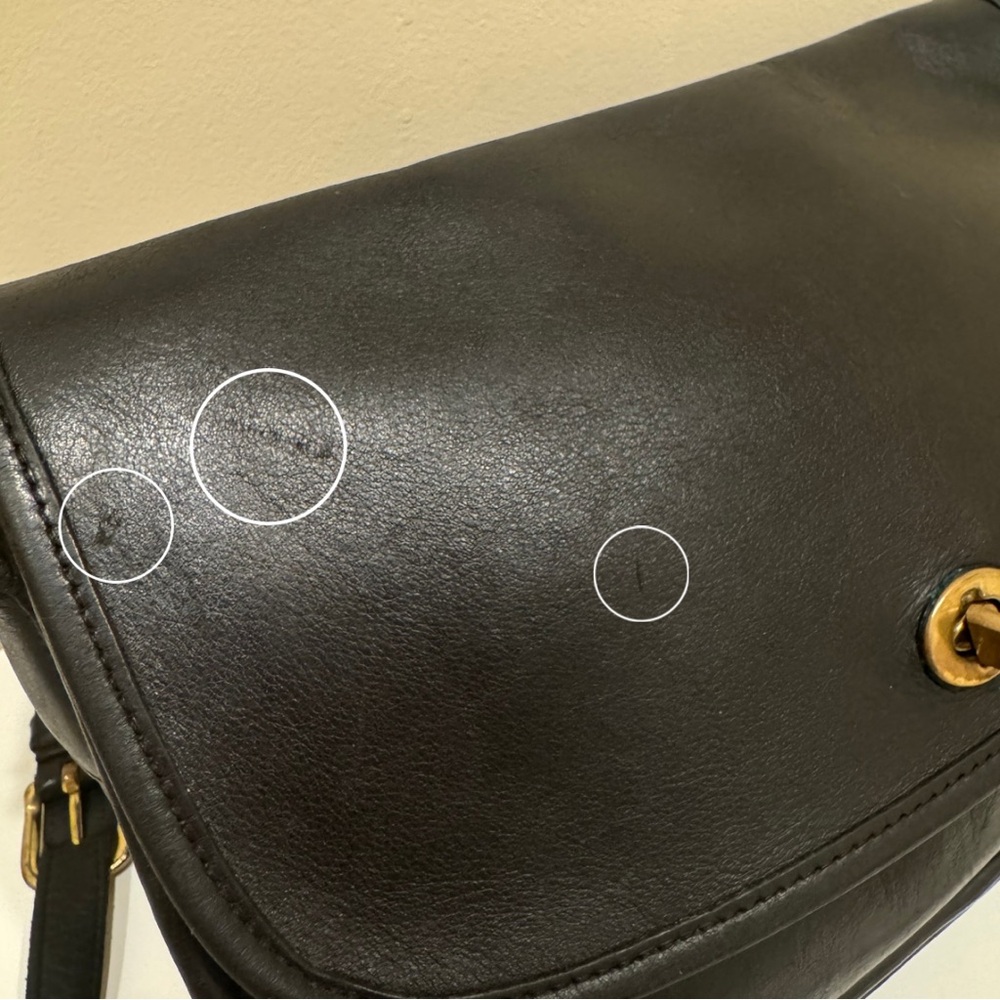 90s Vintage Coach City Bag Crossbody – Black Leather (Style 0064 203) - Picture 14 of 16
